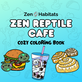 Zen Reptile Cafe Cozy Coloring Book